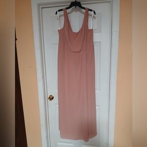 David Bridal Chiffon Scoop Neck Dress. Size 18